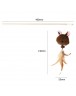 Cat Animal Plush Feathers Teasing Wand Pet Teaser Stick Rod Interactive Toy